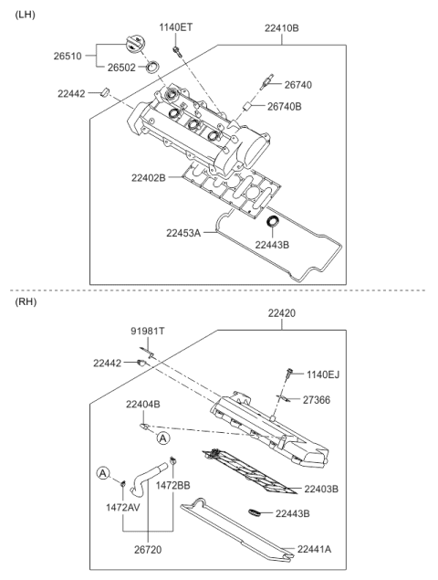 2006 Kia Optima Rocker Cover Diagram 2