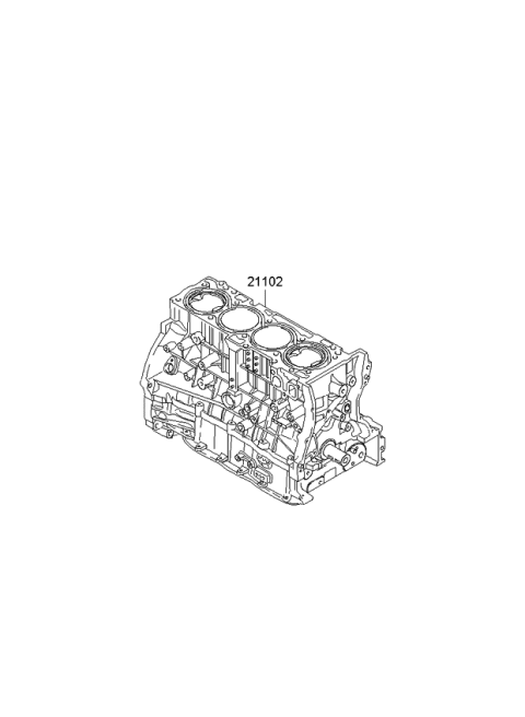 2007 Kia Optima Short Engine Assy Diagram 1