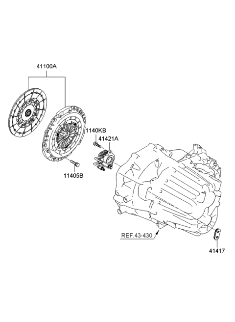 2008 Kia Optima Clutch & Release Fork Diagram