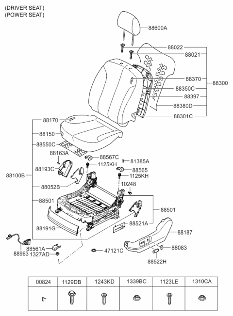 2007 Kia Optima Pac K Diagram for 885223K000J6