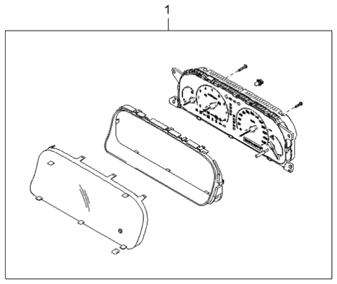 2005 Kia Amanti Cluster Assembly-Instrument Diagram for 940013F411