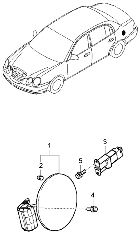 2004 Kia Amanti Fuel Filler Door Diagram