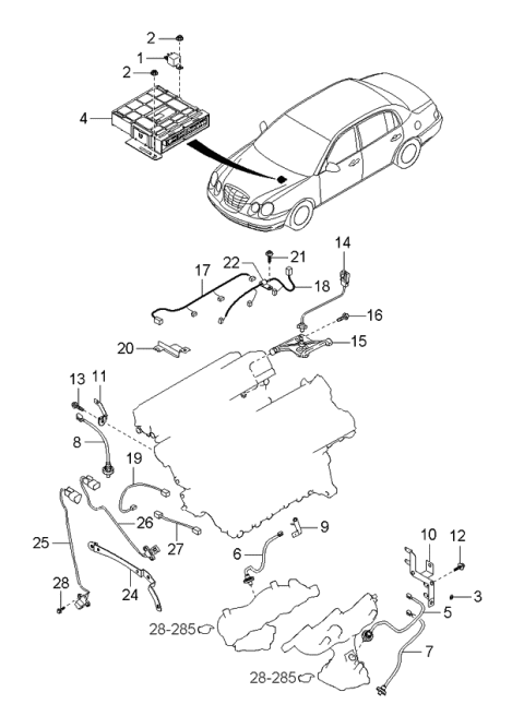 2006 Kia Amanti Electronic Control Diagram