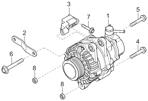 2005 Kia Amanti Bolt Diagram for 3745139100