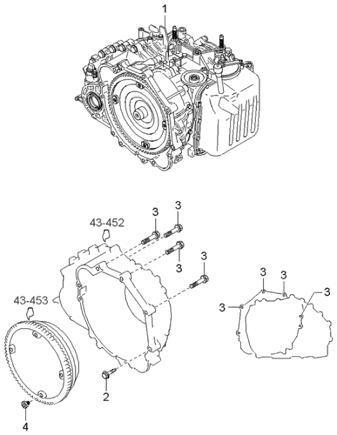 2005 Kia Amanti Transaxle Assy-Auto Diagram