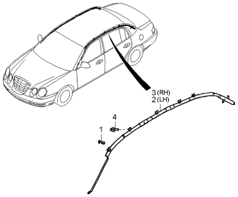 2006 Kia Amanti Curtain Airbag Diagram