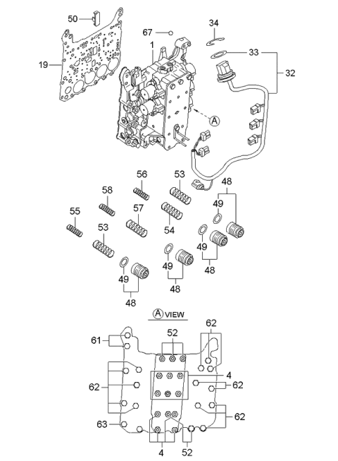 2006 Kia Amanti Old Body Style Transaxle Gear-Auto Diagram 3