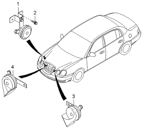 2004 Kia Amanti Horn Diagram