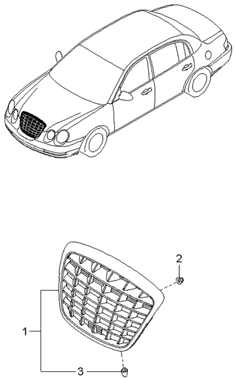 2005 Kia Amanti Radiator Grille Diagram