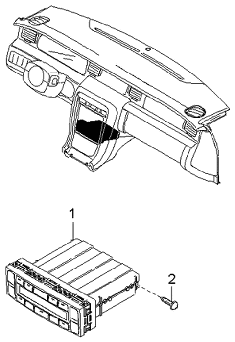 2005 Kia Amanti Control Assembly-Heater Diagram for 972503F600