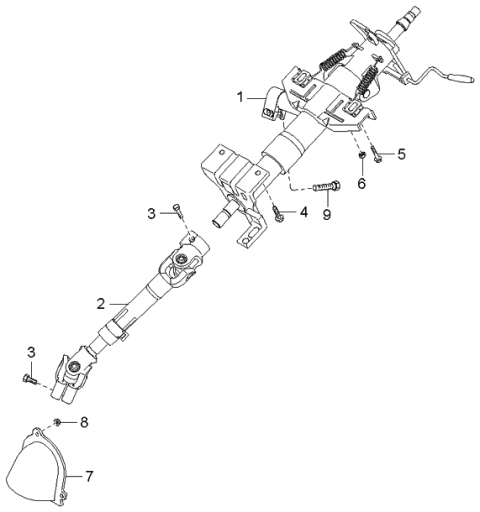 2006 Kia Amanti Steering Column & Shaft Diagram