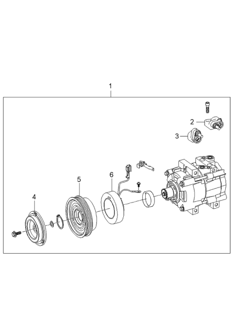 2004 Kia Amanti PULLEY Assembly-A/C Diagram for 9764339130