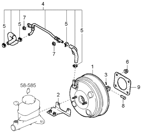 2006 Kia Amanti Power Brake Booster Diagram