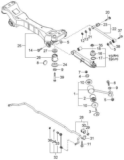 2004 Kia Amanti Rear Suspension Arm Diagram