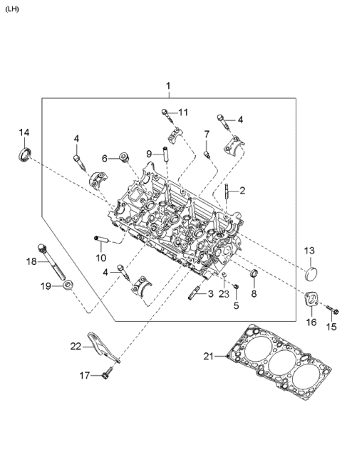 2006 Kia Amanti Hanger-Engine Diagram for 2234139002