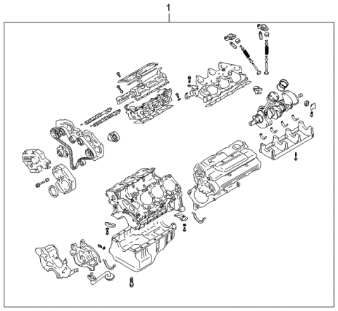 2004 Kia Amanti Engine Assembly-Sub Diagram for 2110139C02A