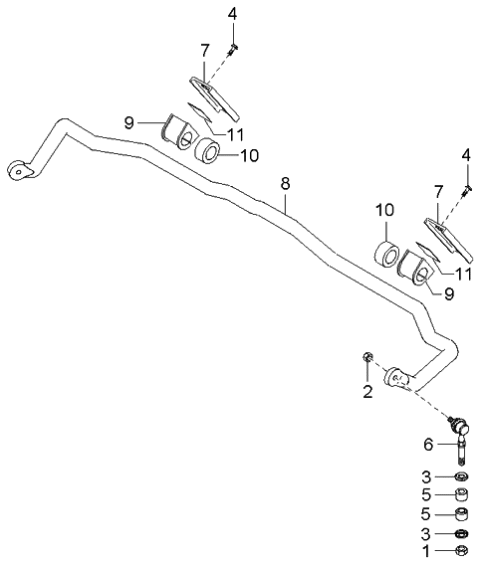 2006 Kia Amanti Bar-Front Stabilizer Diagram for 548113F000