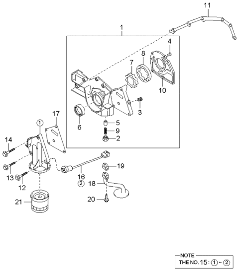 2006 Kia Amanti Front Case Diagram