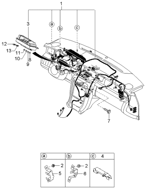 2006 Kia Amanti Bracket-Main Junction Connect Mounting Diagram for 919903F080