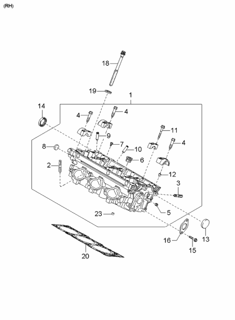 2006 Kia Amanti Cylinder Head Diagram 2