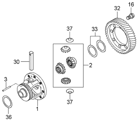 2006 Kia Rondo Transaxle Gear-Auto Diagram 3