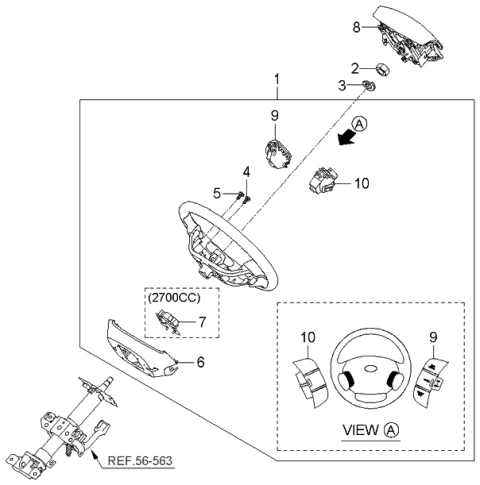 2006 Kia Rondo Steering Wheel Diagram 2