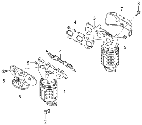 2006 Kia Rondo Exhaust Manifold Diagram 2