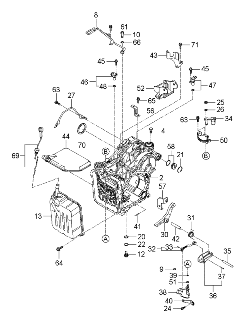 2006 Kia Rondo Auto Transmission Case Diagram 4