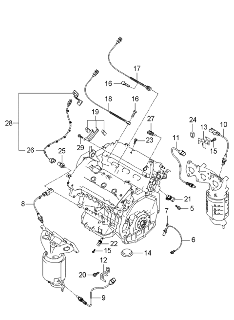 2006 Kia Rondo Air Cleaner & Duct Diagram 4