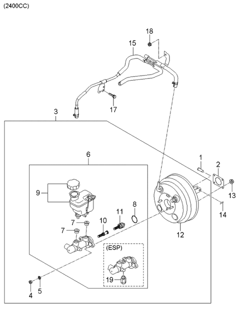 2006 Kia Rondo Piston Assembly-SECONDAR Diagram for 585401D020