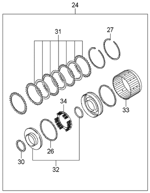 2006 Kia Rondo Transaxle Clutch-Auto Diagram 3