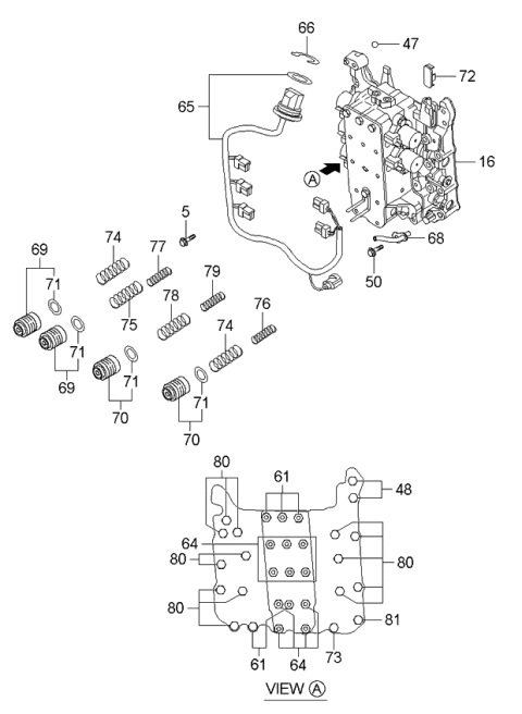 2006 Kia Rondo Transaxle Gear-Auto Diagram 6