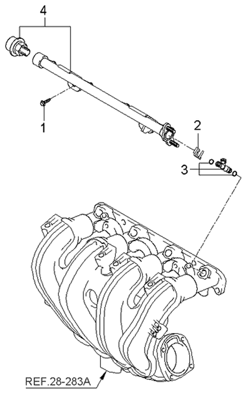 2006 Kia Rondo Throttle Body & Injector Diagram 1
