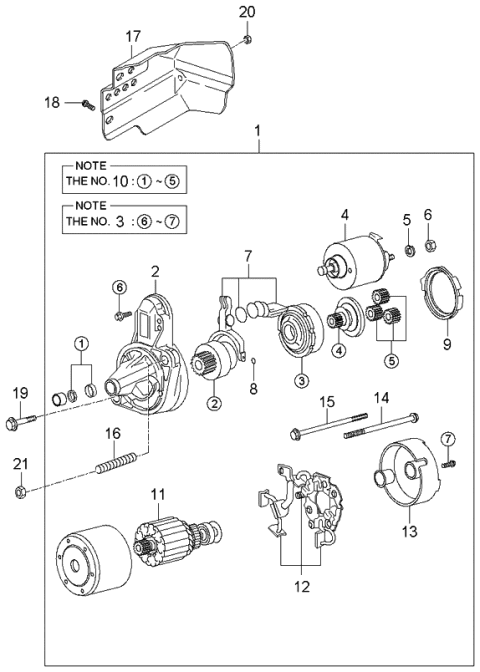 2006 Kia Rondo Produced Before OCT.2006 Starter Motor Diagram 2
