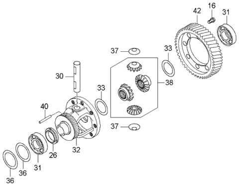 2006 Kia Rondo Transaxle Gear-Auto Diagram 4