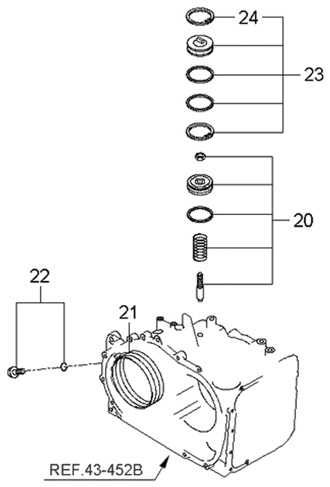 2006 Kia Rondo Transaxle Brake-Auto Diagram 3