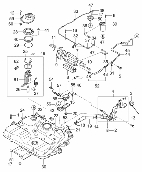 2006 Kia Rondo Tank-Fuel Diagram