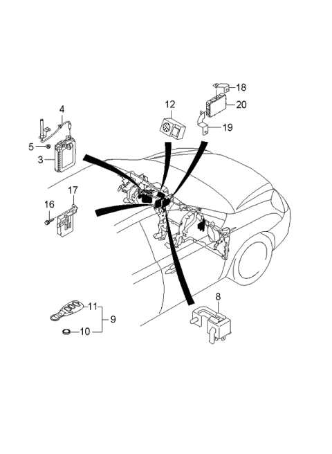 2006 Kia Rondo Relay & Module Diagram 2