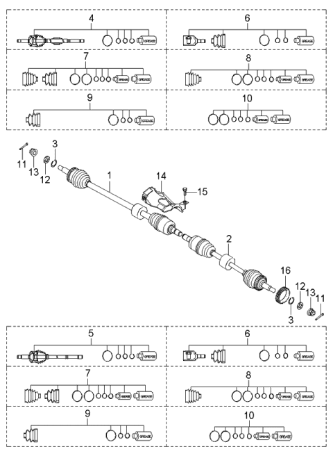 2006 Kia Rondo Drive Shaft Diagram 1