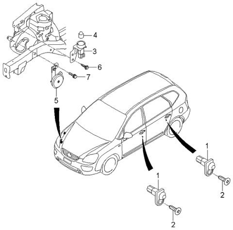 2006 Kia Rondo Switches Diagram