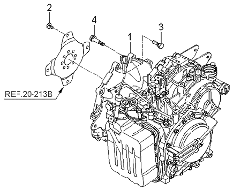 2006 Kia Rondo Transaxle Assy-Auto Diagram 2