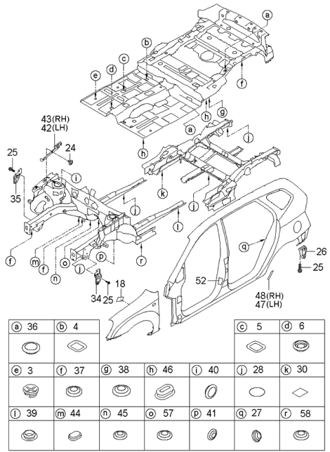 2006 Kia Rondo RETAINER Assembly-Bumper Diagram for 8659028000RU