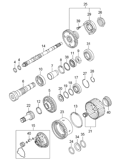 2006 Kia Rondo Transaxle Gear-Auto Diagram 1