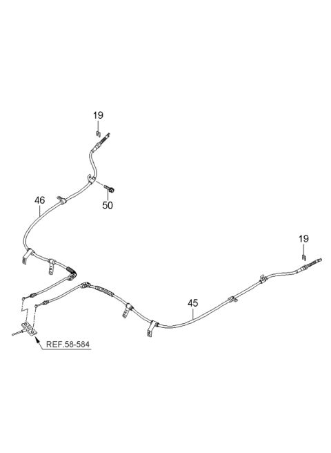 2006 Kia Rondo Bolt-Hose Conncting Diagram for 587262F000