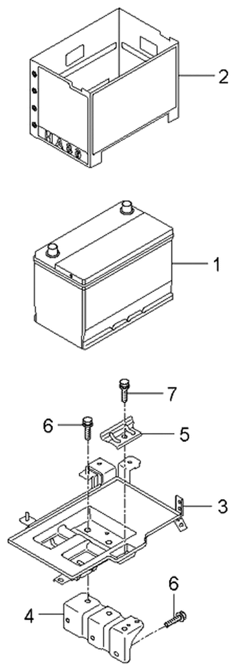 2006 Kia Rondo Battery & Cable Diagram