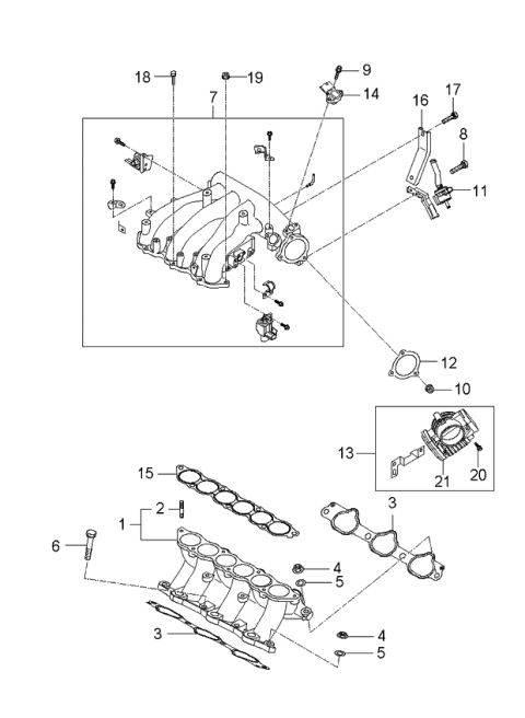 2006 Kia Rondo Intake Manifold Diagram 2