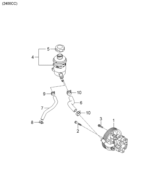 2006 Kia Rondo Power Steering Oil Pump Diagram 1