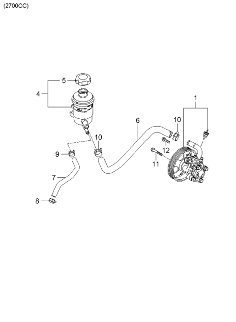 2006 Kia Rondo Power Steering Oil Pump Diagram 2