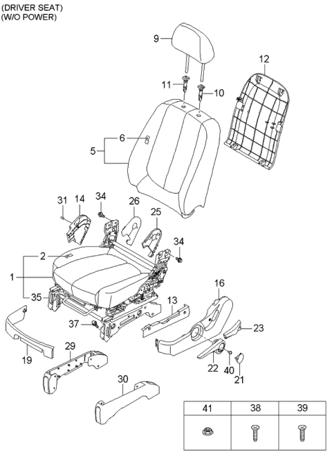 2006 Kia Rondo Seat-Front Diagram 2