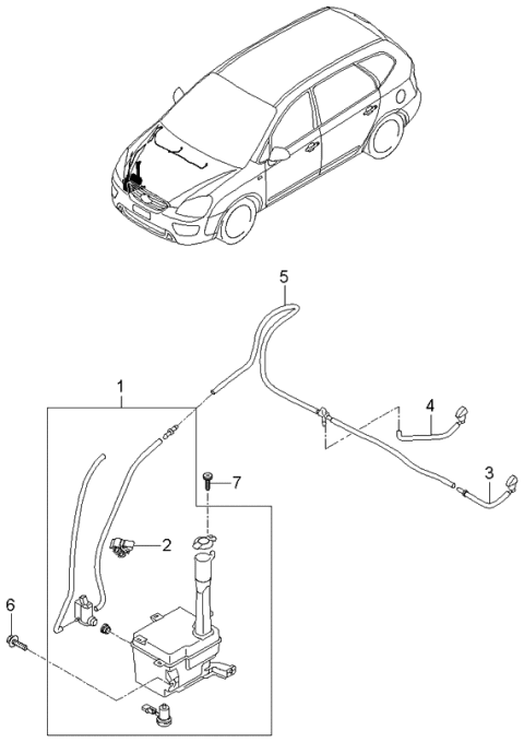 2006 Kia Rondo Windshield Washer Diagram